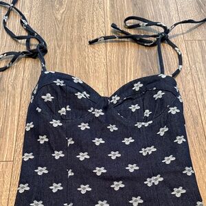 Bustier Dress with Tie Straps